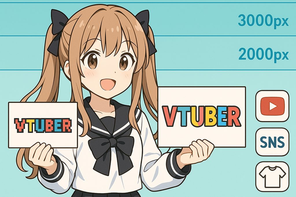 Vtuberロゴ適切なサイズ