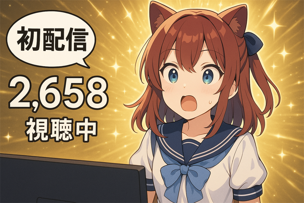 初配信の同接ランキング