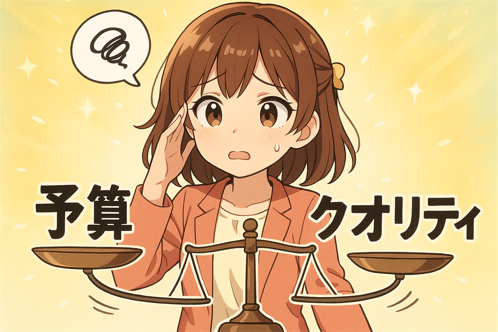 クオリティと予算のバランス